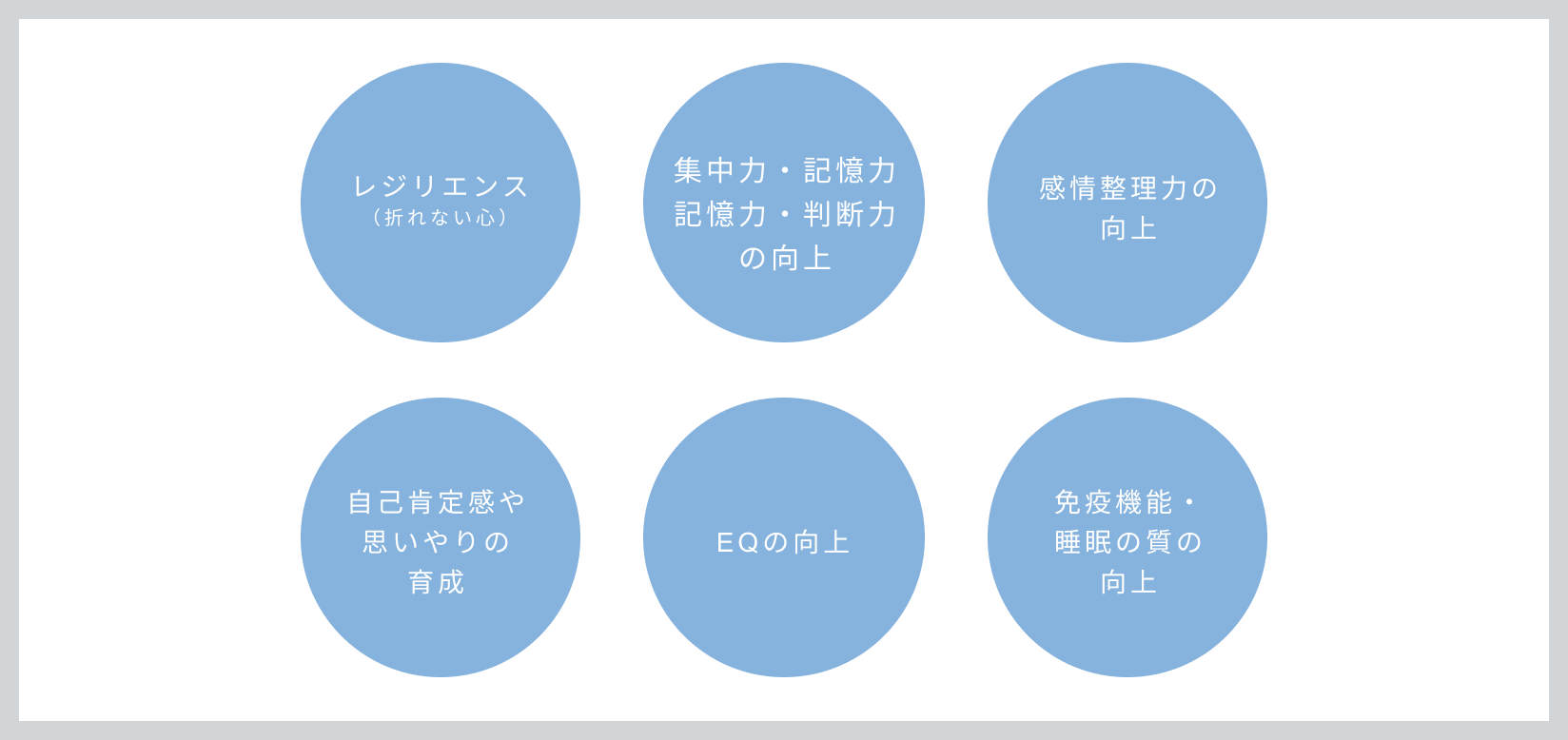 マインドフルネス瞑想 集中力の向上、感情調整力の向上、自己認識能力の向上 自己統制能力の向上