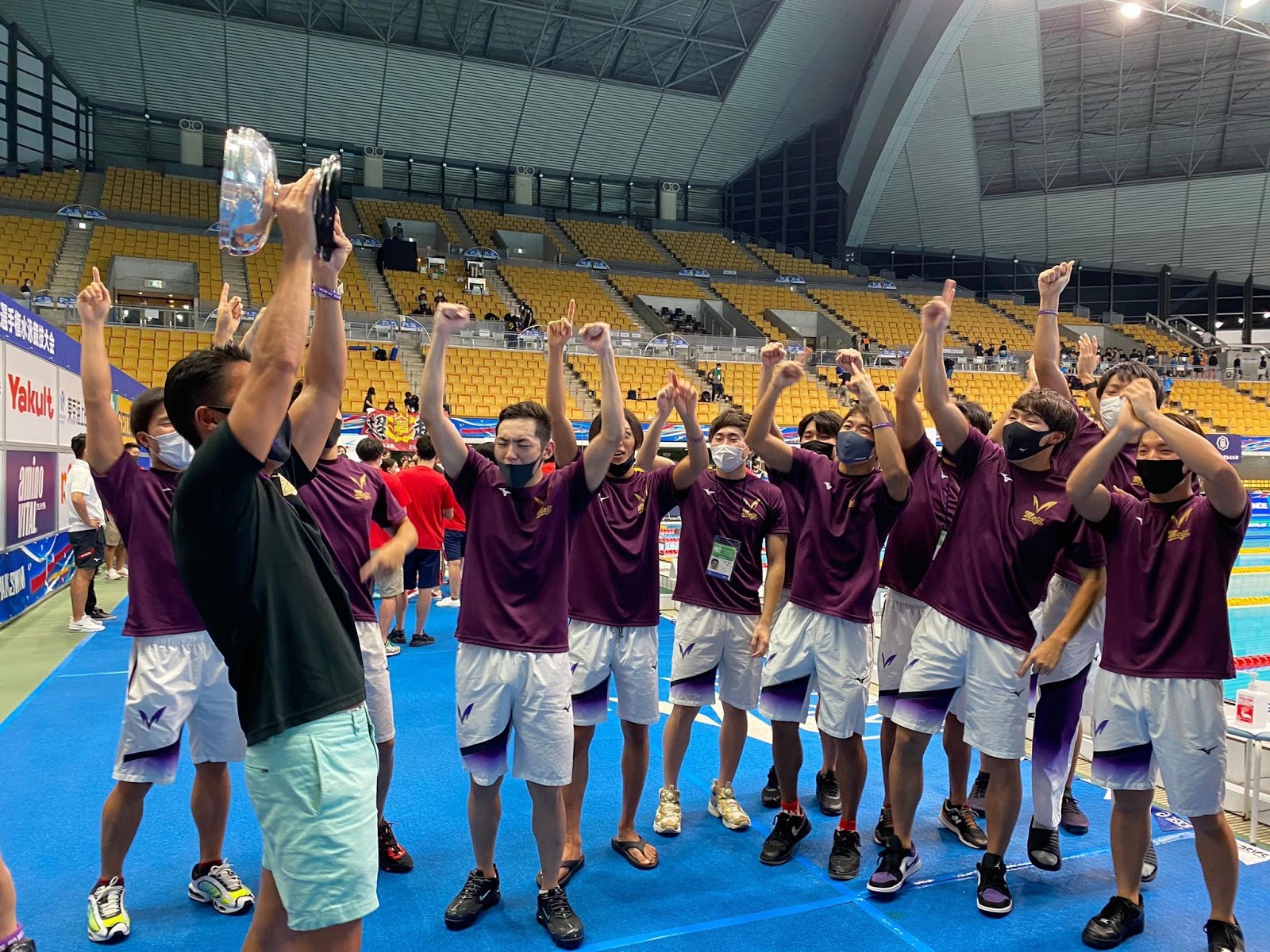 マインドフルネス 明治大学水泳部 インカレ 天皇杯 メンタル 優勝の瞬間 画像